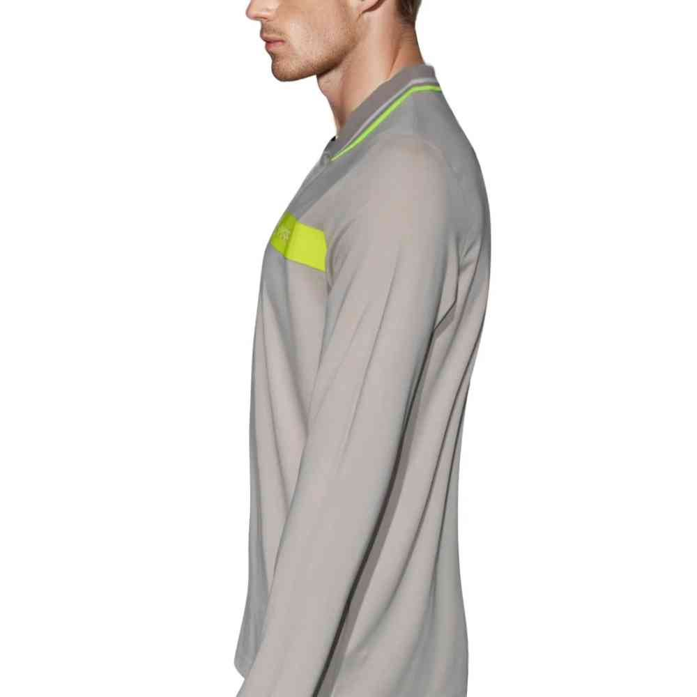 BOSS Cream Interlock Cotton Polo T-shirt with Stripe Logo-3