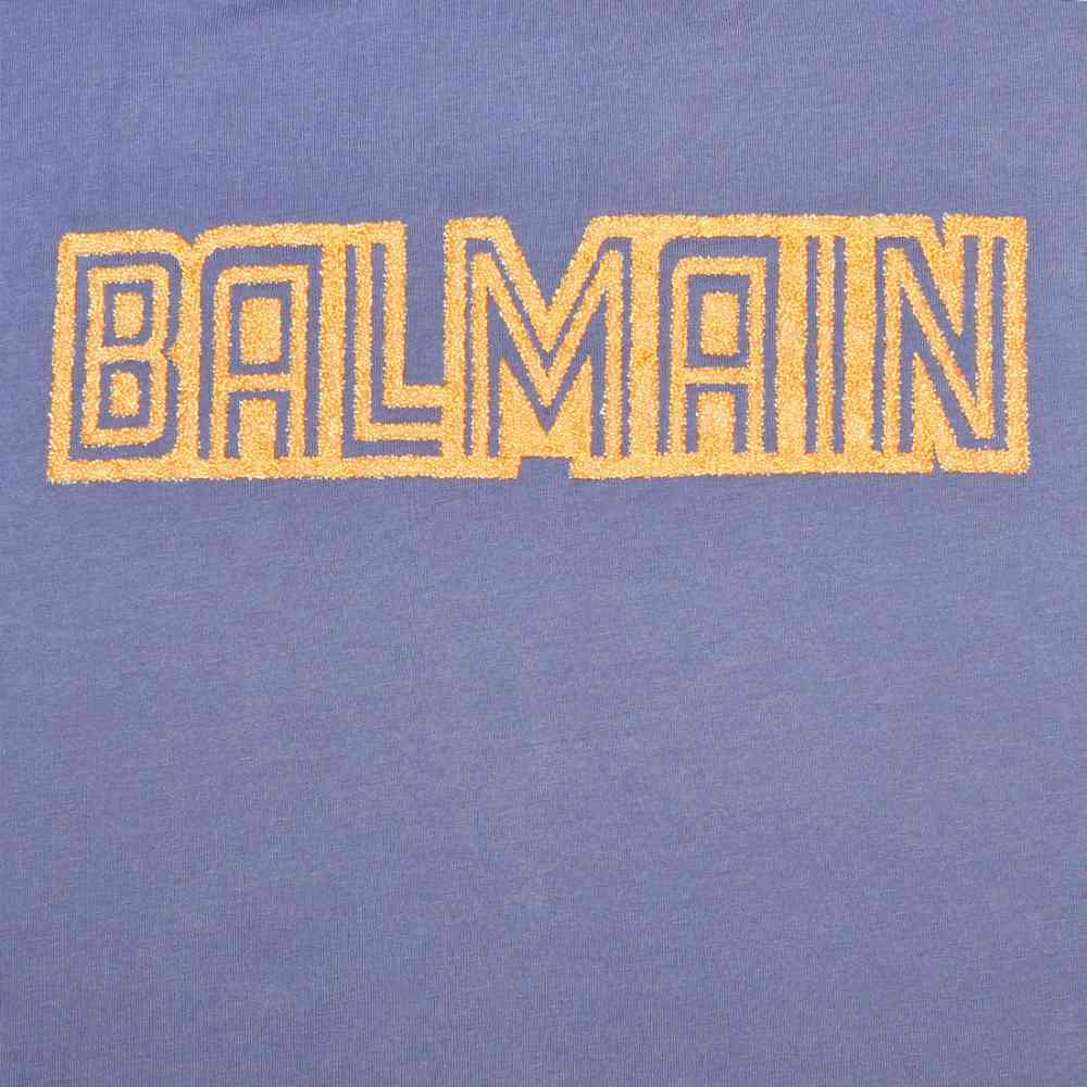 Balmain Purple Premium Quality Women T-shirt-thumb-3