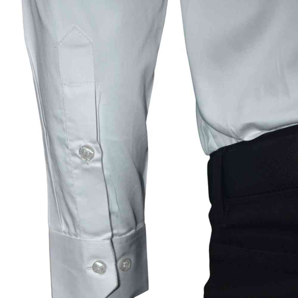 Balmain White Premium Quality Long Sleeve Shirt-5