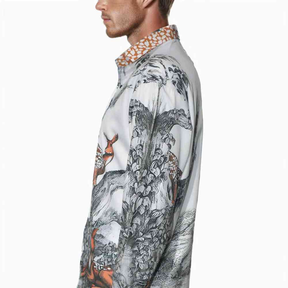 Burberry Carlota Deer Printed Premium Quality Shirt-3