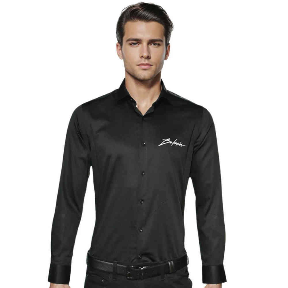 Black Balmain Green Premium Quality Slim Fit Formal Men's Shirt