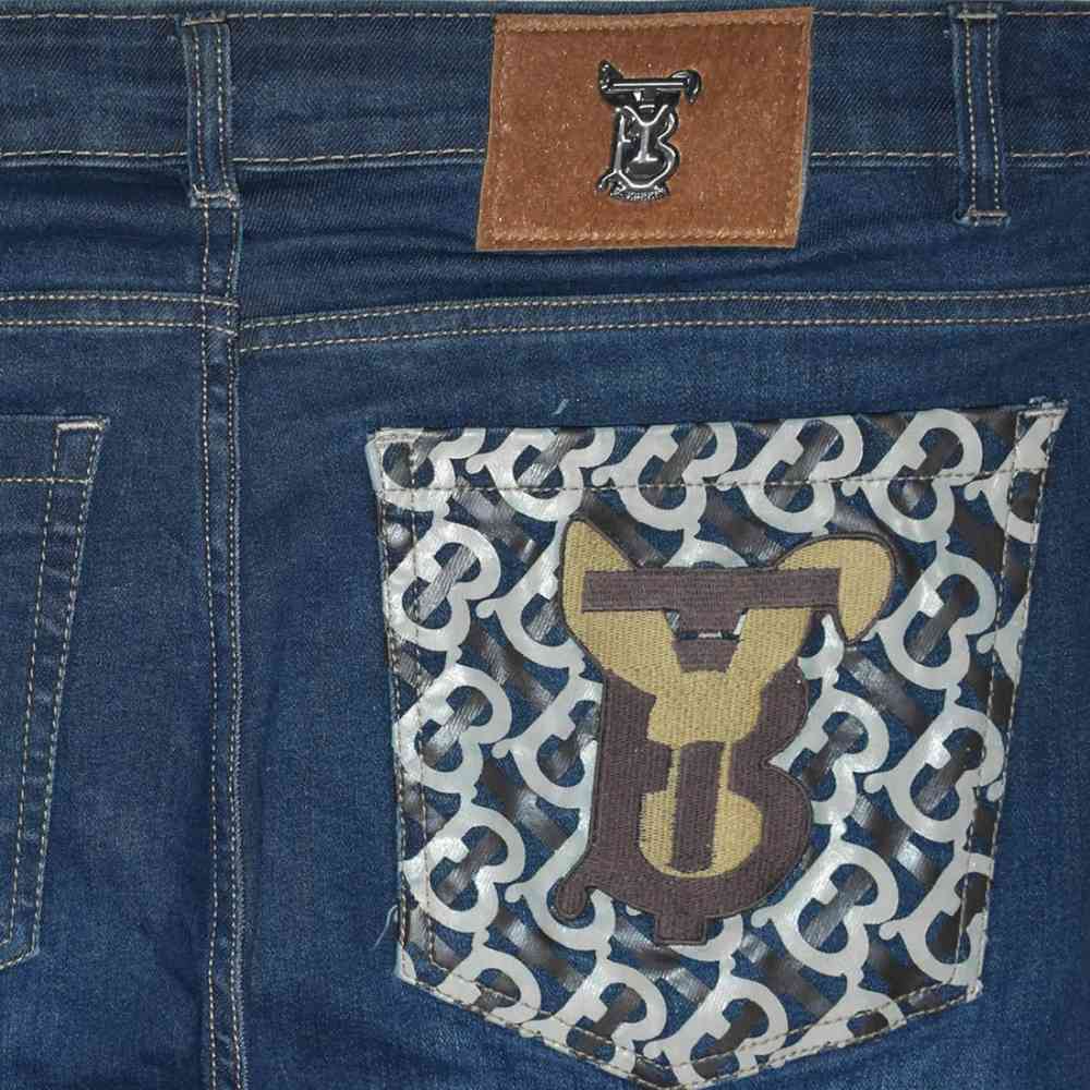 Burberry Dark Blue Premium Quality Jeans-thumb-4