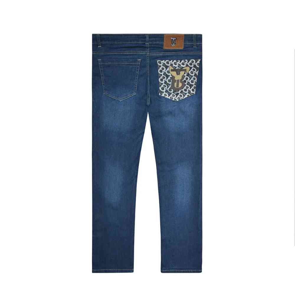Burberry Dark Blue Premium Quality Jeans-thumb-5