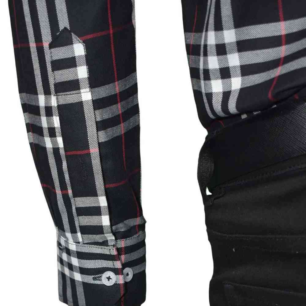 Burberry Black Premium Quality Men's Check Shirt-4