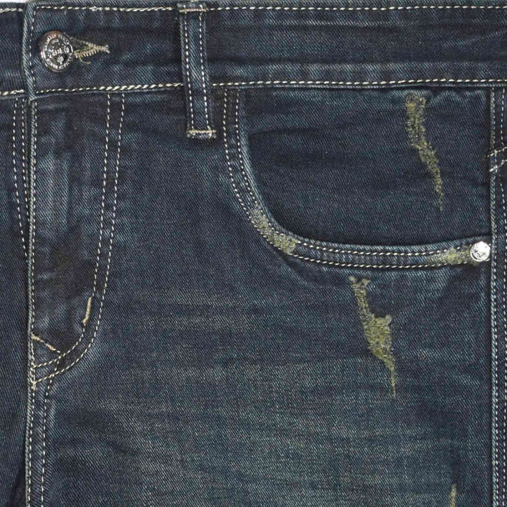 Balmain Blue Premium Ripped Denim Jeans-thumb-1