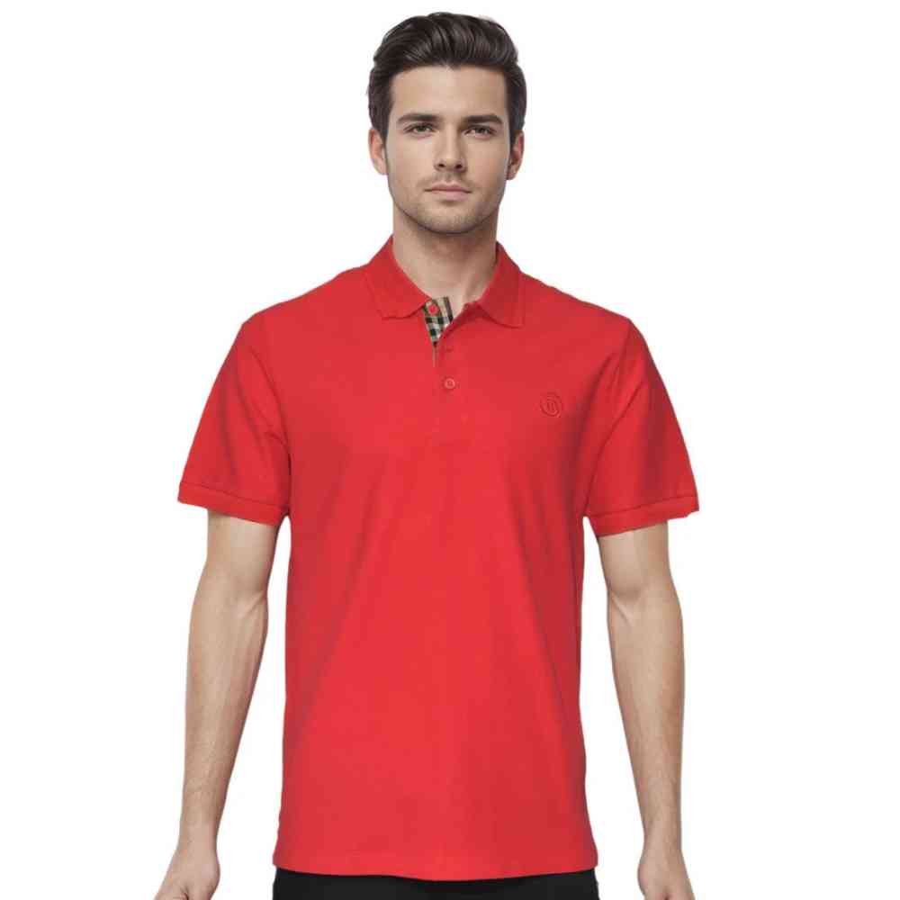 Red Burberry Brown Premium Quality T-shirt