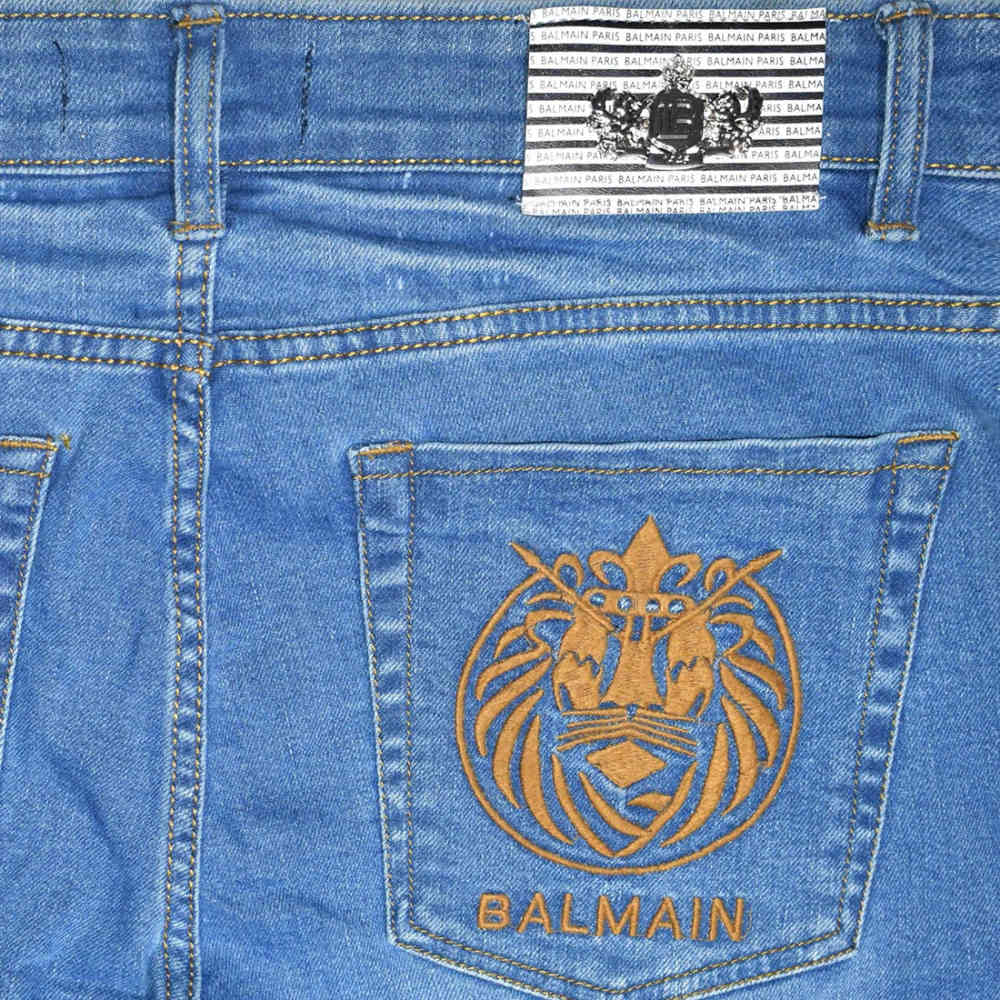 Balmain Light Blue Premium Quality Jeans-3