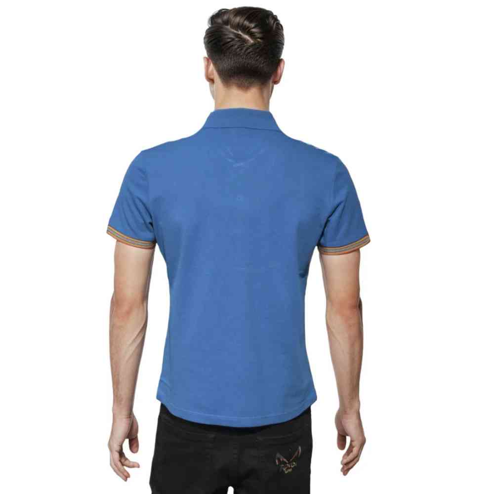 Burberry Embroidery Logo Blue Premium T-shirt-thumb-1