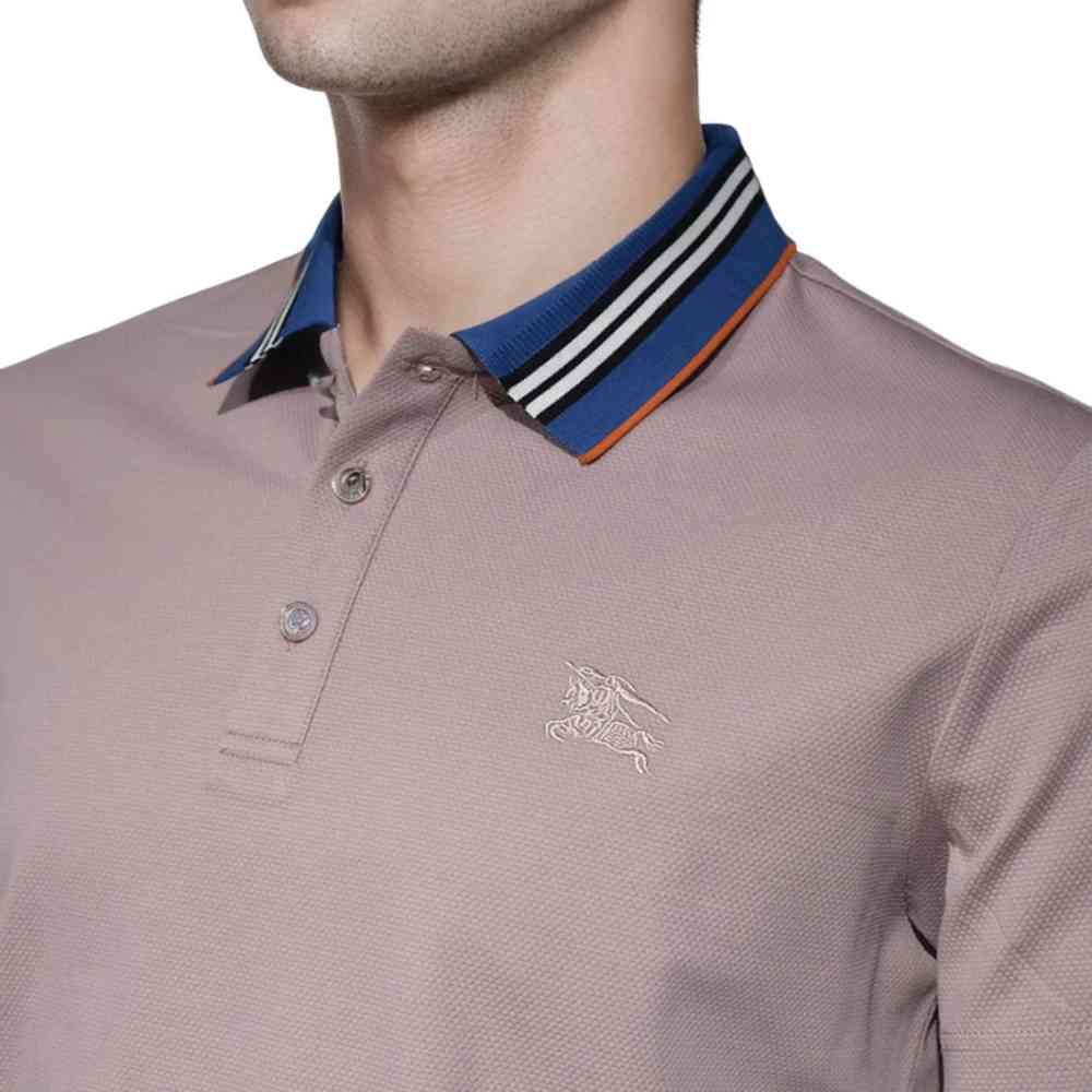 Burberry Embroidered Logo Light Purple Premium T-shirt-2