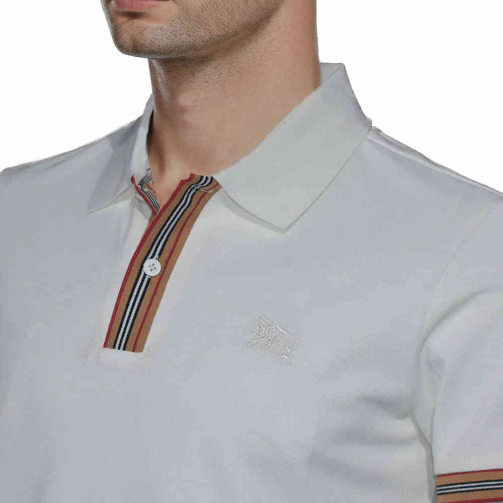 Burberry Embroidery Logo White Premium T-shirt-2
