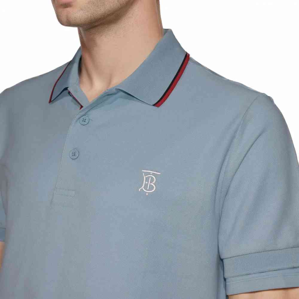 Burberry Icon Stripe Sky Blue Premium T-shirt-2