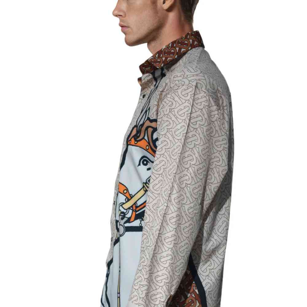 Burberry Unicorn and Monogram Printed Premium Quality Shirt-3