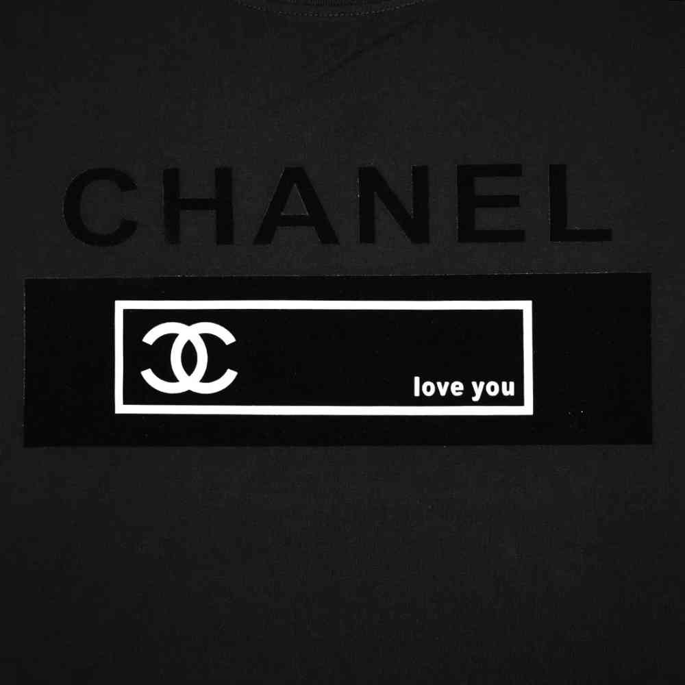 Chanel Black Premium Quality Women T-shirt-thumb-4