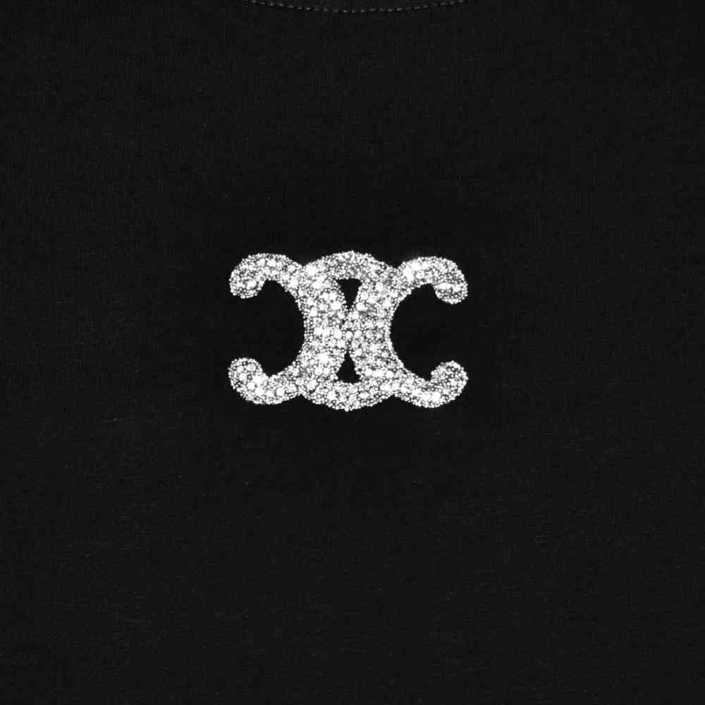 Celine Black Premium Quality Women T-shirt-thumb-3