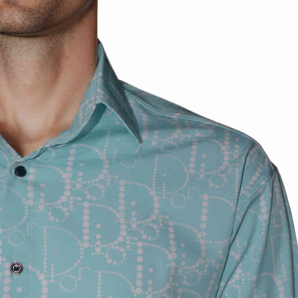Christian Dior Sky Blue Premium Quality Shirt-4