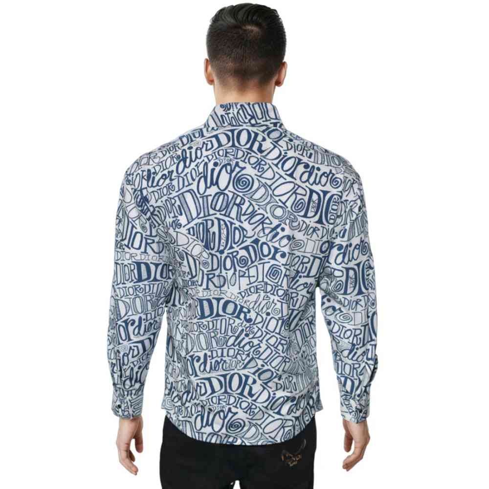 Dior Printed Blue Premium Quality Shirt-1