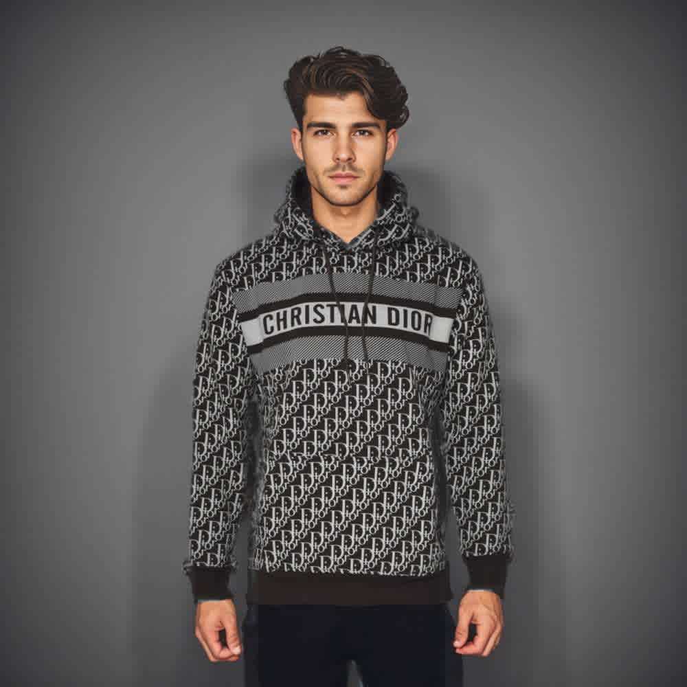 Purple Dior Green Monogram Printed Premium Hoodie