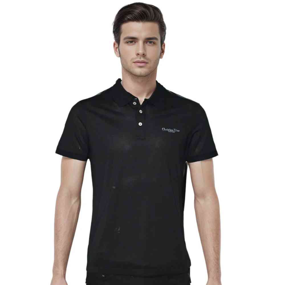 Black Christian Dior Embroidered logo Sand Premium T-shirt