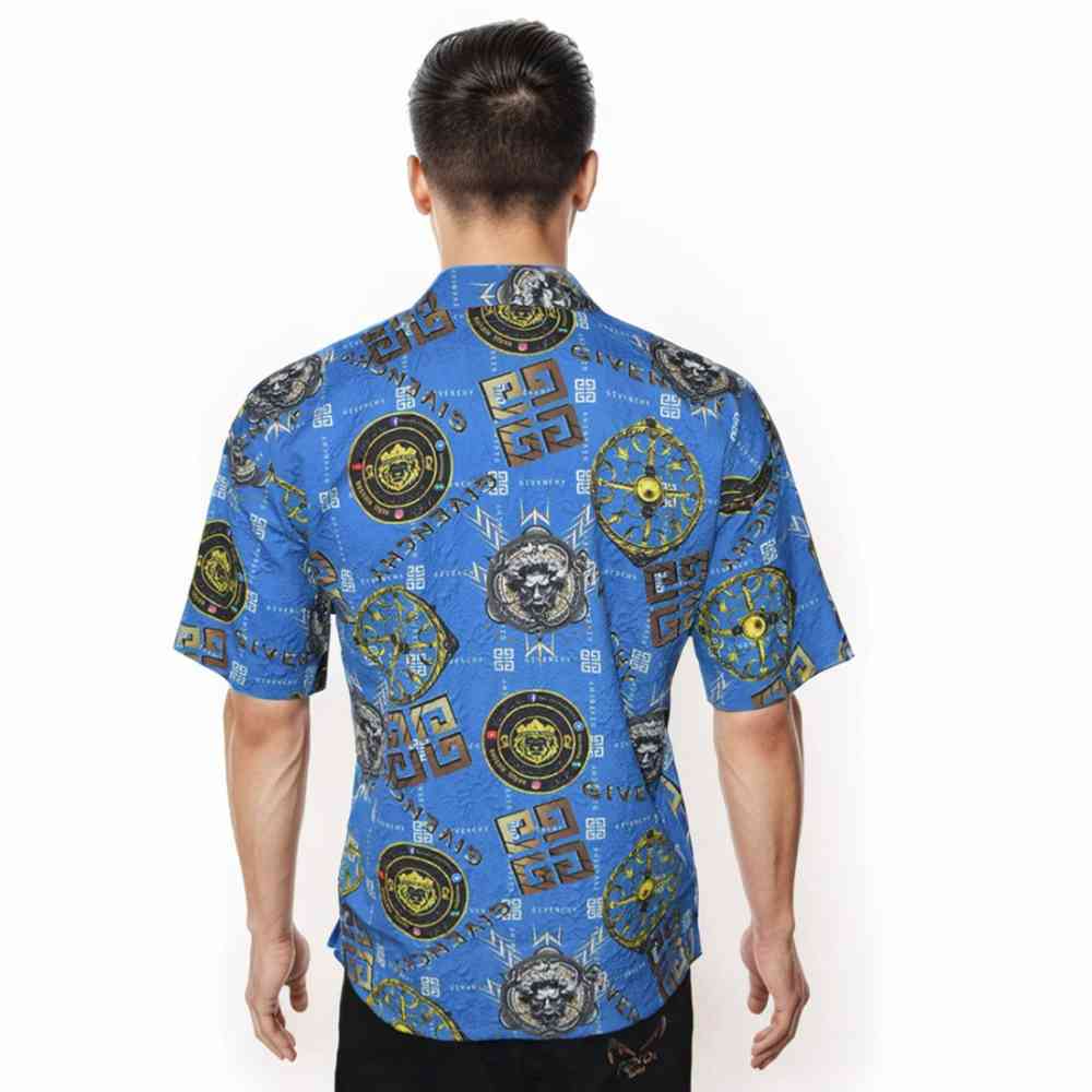 Givenchy Printed Blue Premium Quality Shirt-1