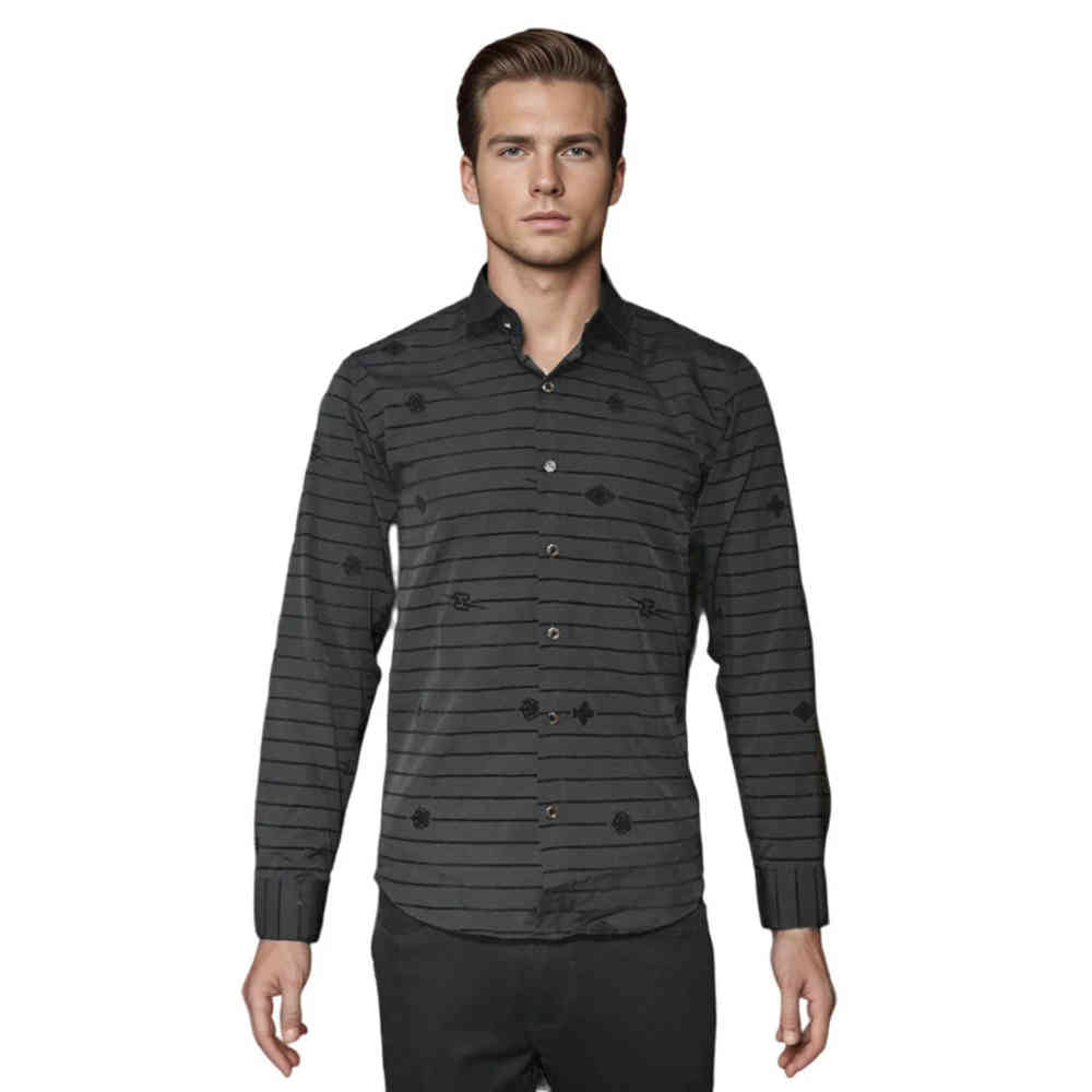Gucci Black Premium Quality Slim Fit Designer Shirt-5