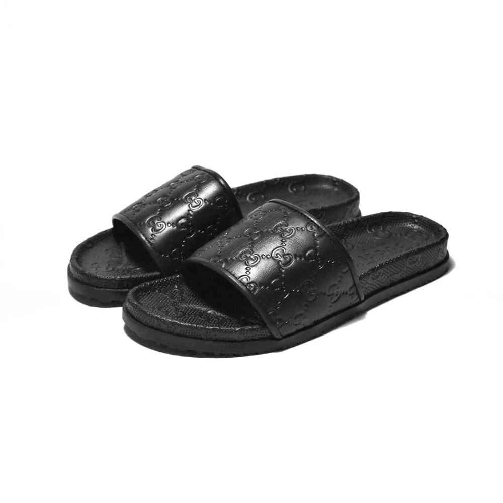 Gucci Black Premium Quality Men's Flip-Flops-thumb-0
