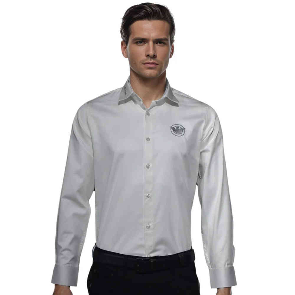 White Giorgio Armani Sky Blue Premium Quality Shirt