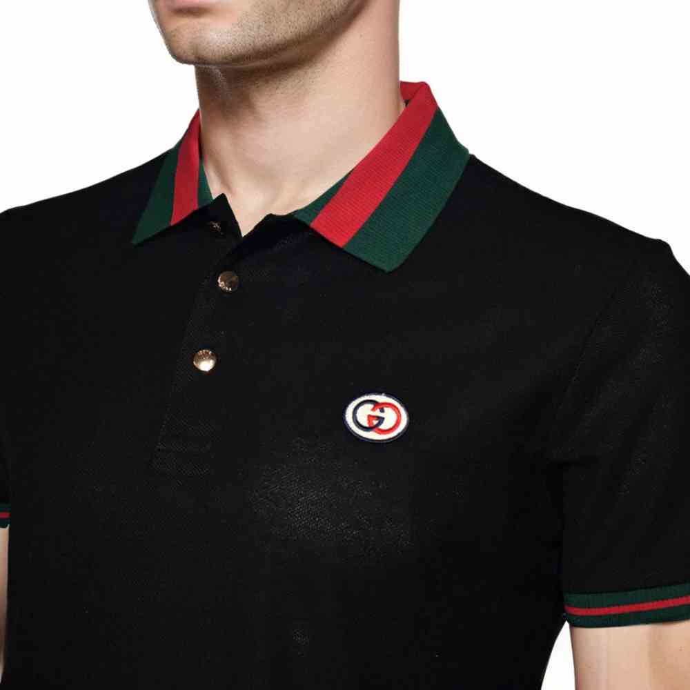 Gucci Embroidered logo Black Premium T-shirt-2
