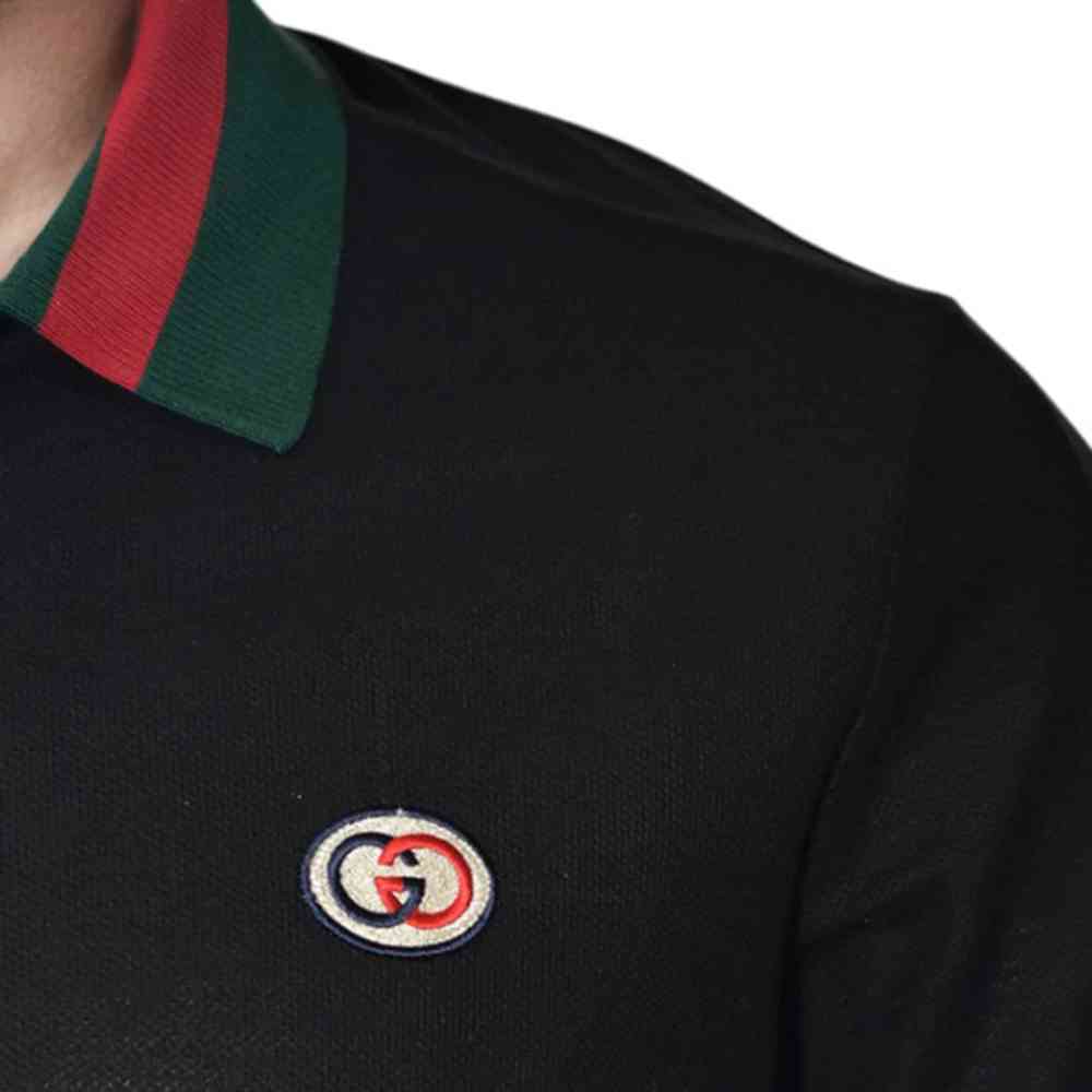 Gucci Embroidered logo Black Premium T-shirt-4