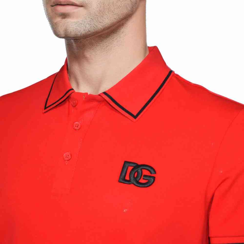 Dolce & Gabbana Embroidery-logo Red Premium T-shirt-2