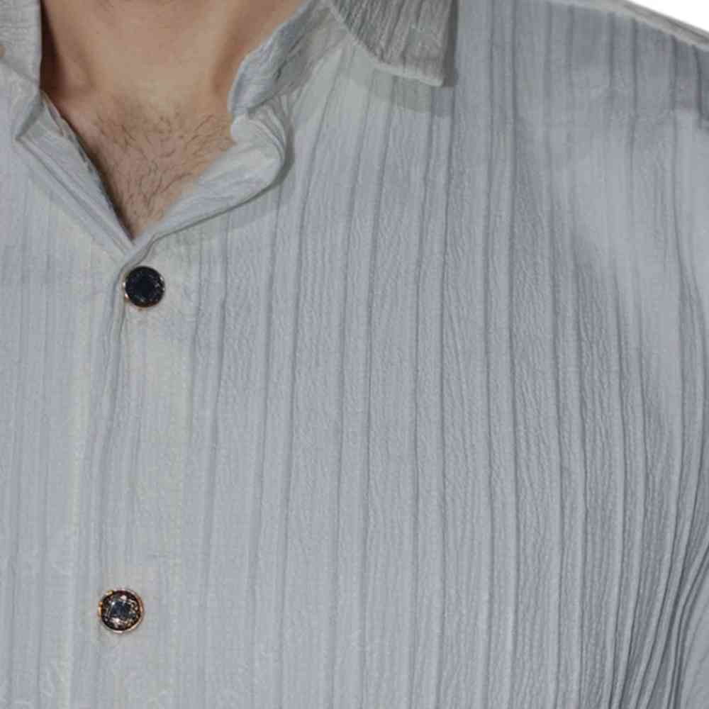 Dolce & Gabbana White Premium Quality Fabric Long Sleeve Shirt-3