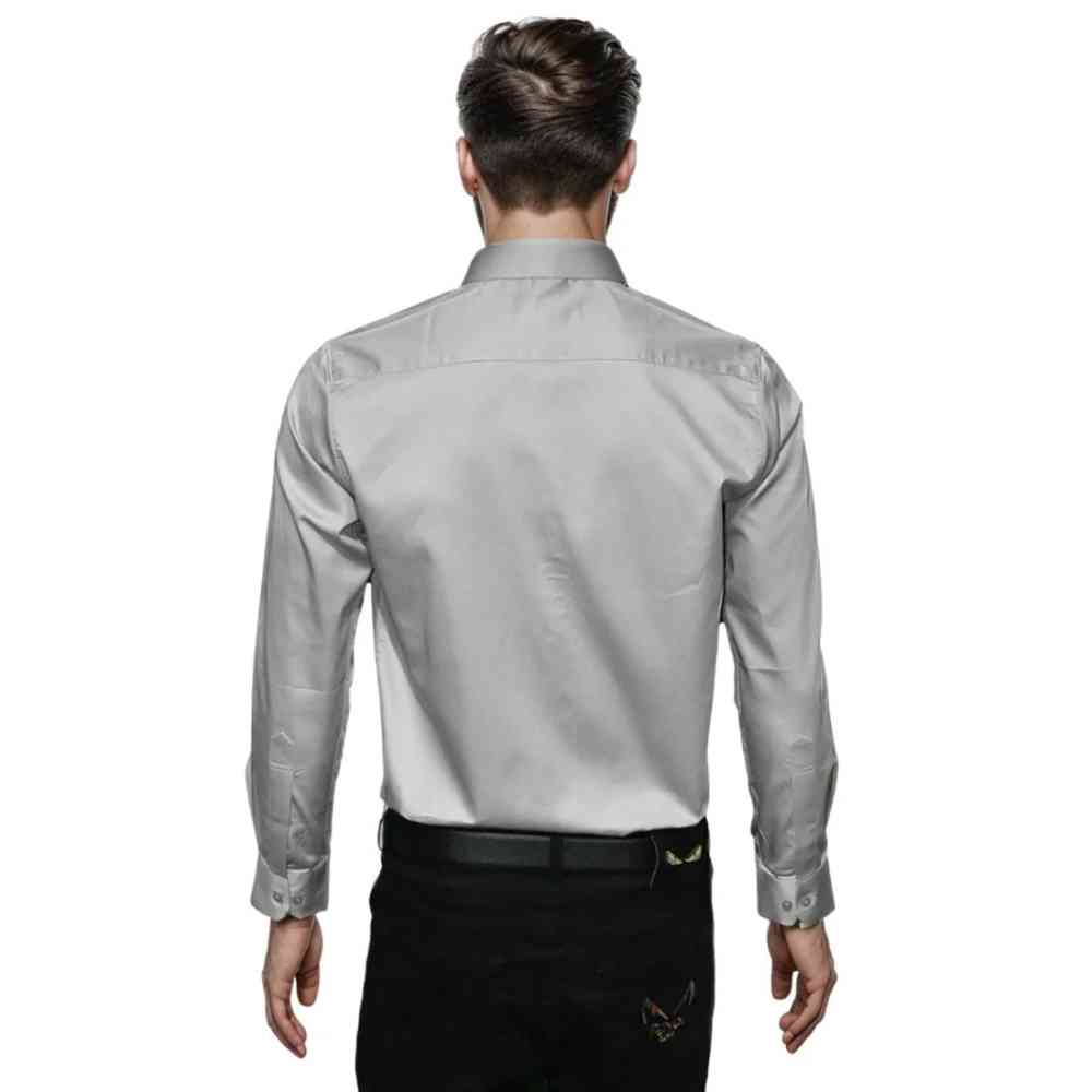 Emporio Armani Grey Premium Quality Flocking Text On Pocket Shirt-1