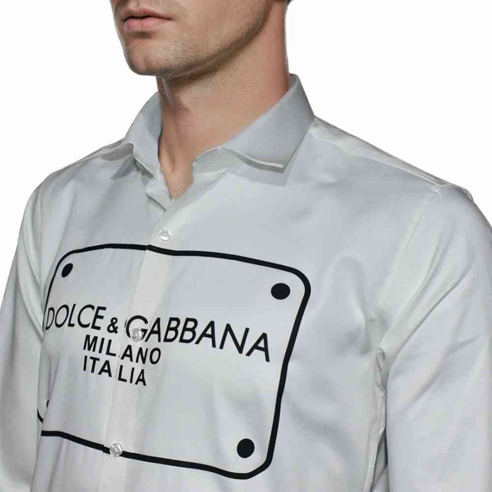 Dolce & Gabbana White Premium Quality Full Sleeve Shirt-2