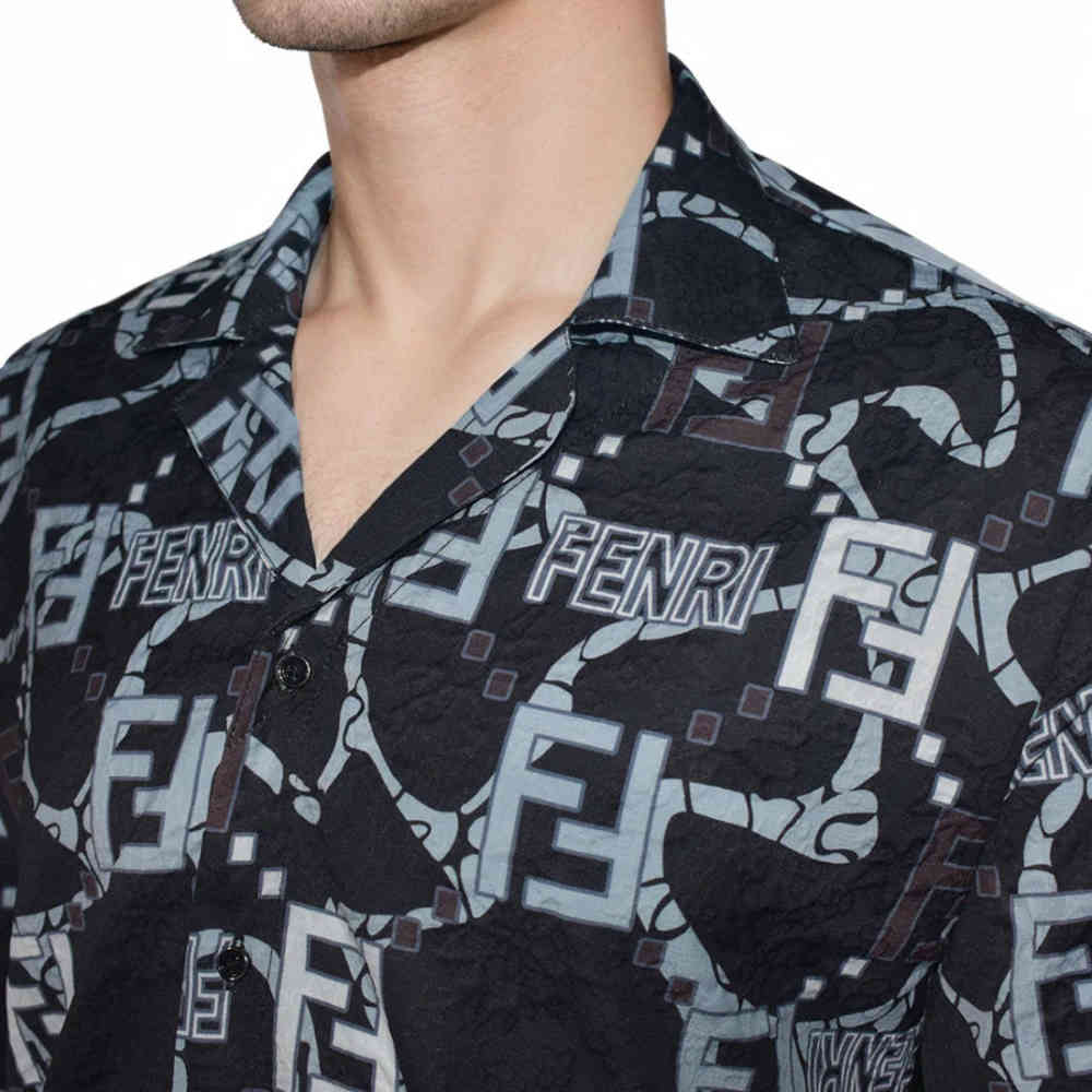 Fendi Black & White Premium Quality Designer Shirt-2