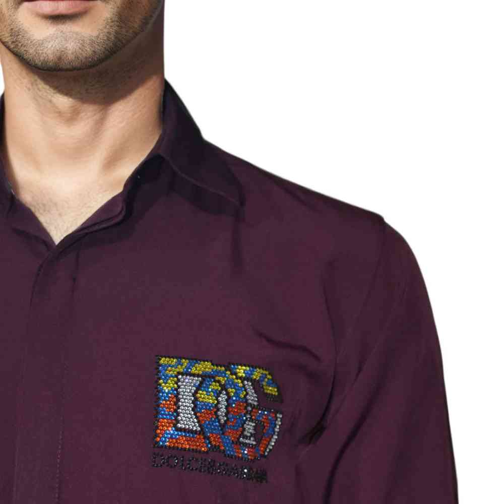 Dolce & Gabbana Wine Premium Quality Designer Shirt-3
