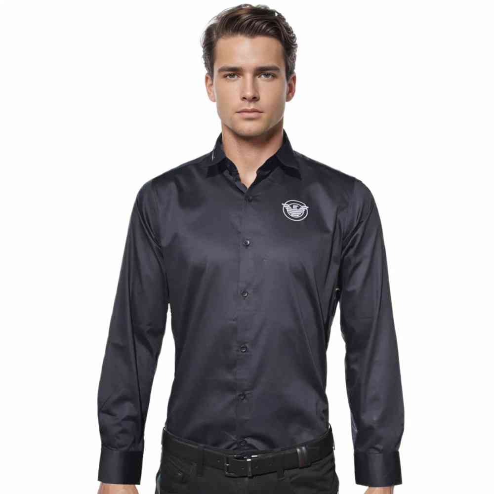 Black Giorgio Armani Sky Blue Premium Quality Shirt