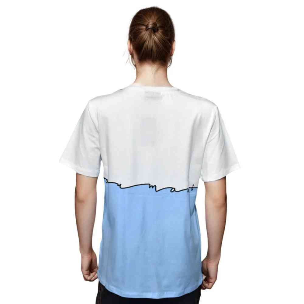 Emporio Armani White & Blue Premium Quality Women T-shirt-1