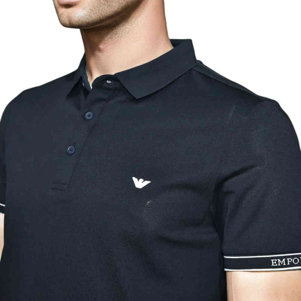 Emporio Armani Embossed logo Navy Blue Premium T-shirt-2