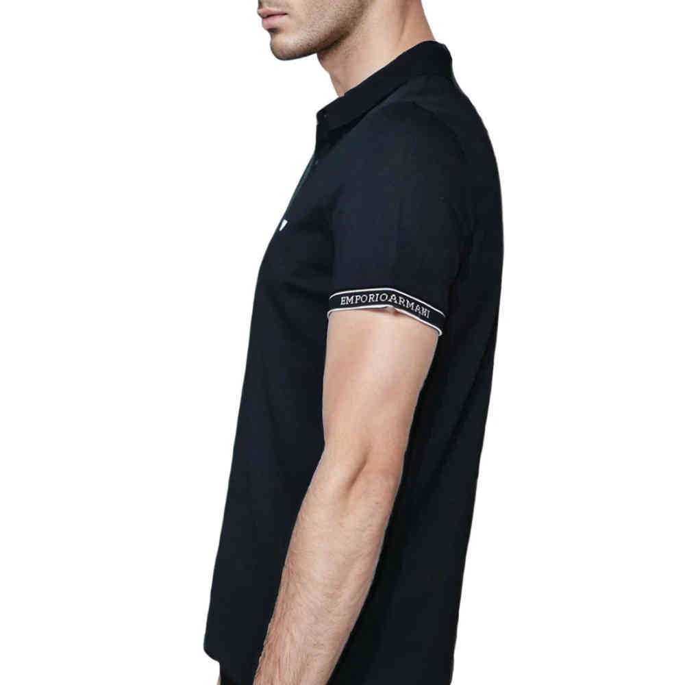 Emporio Armani Embossed logo Navy Blue Premium T-shirt-3