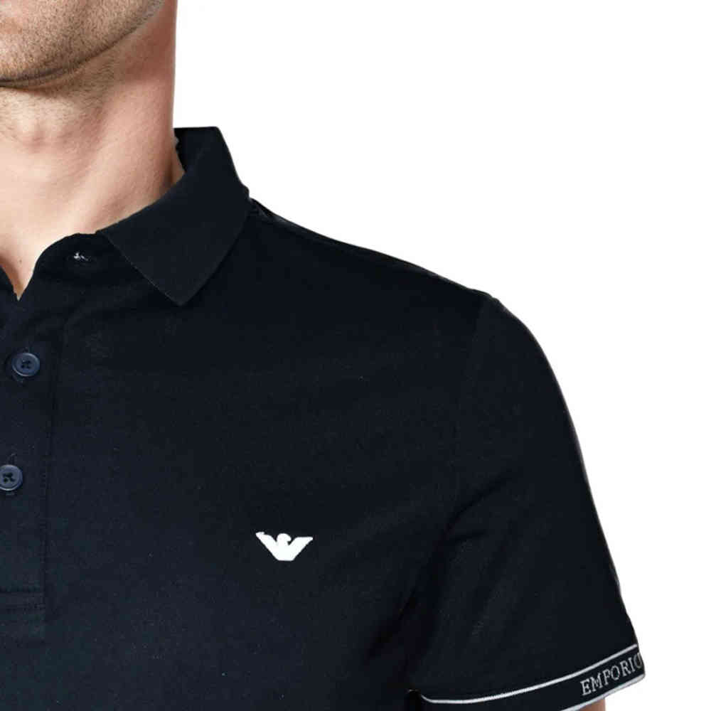 Emporio Armani Embossed logo Navy Blue Premium T-shirt-4