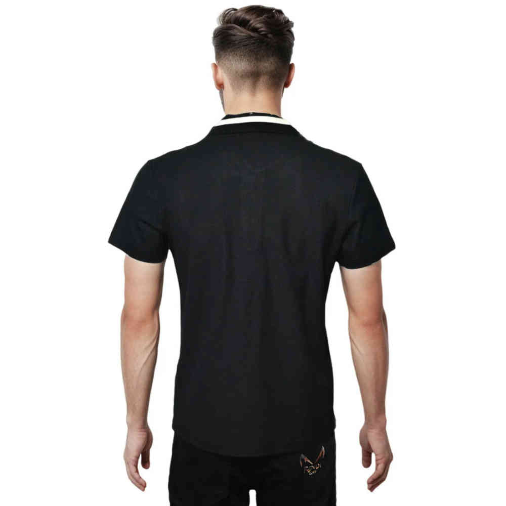 Salvatore Ferragamo Embroidered logo Black Polo T-shirt-1