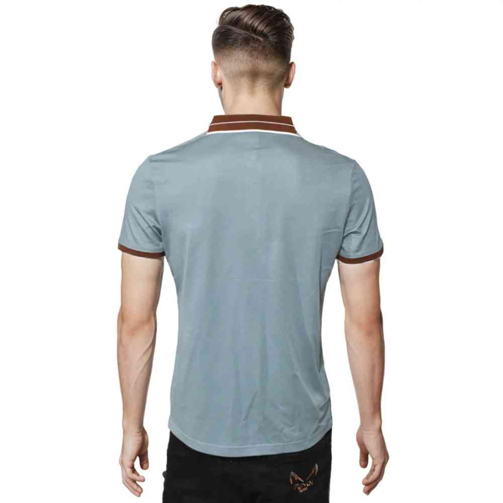 Salvatore Ferragamo Embroidered logo Blue T-shirt-1