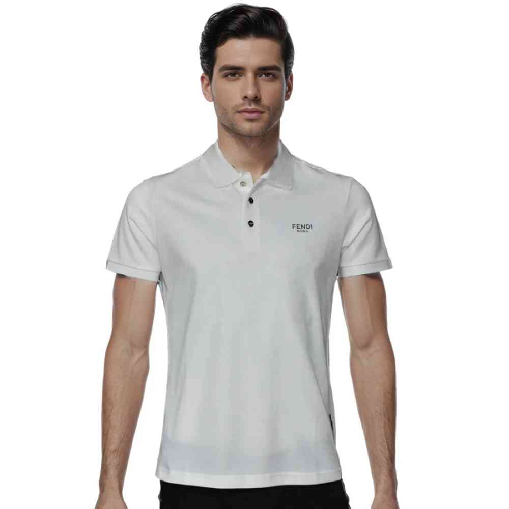White Fendi Black Premium Quality T-shirt