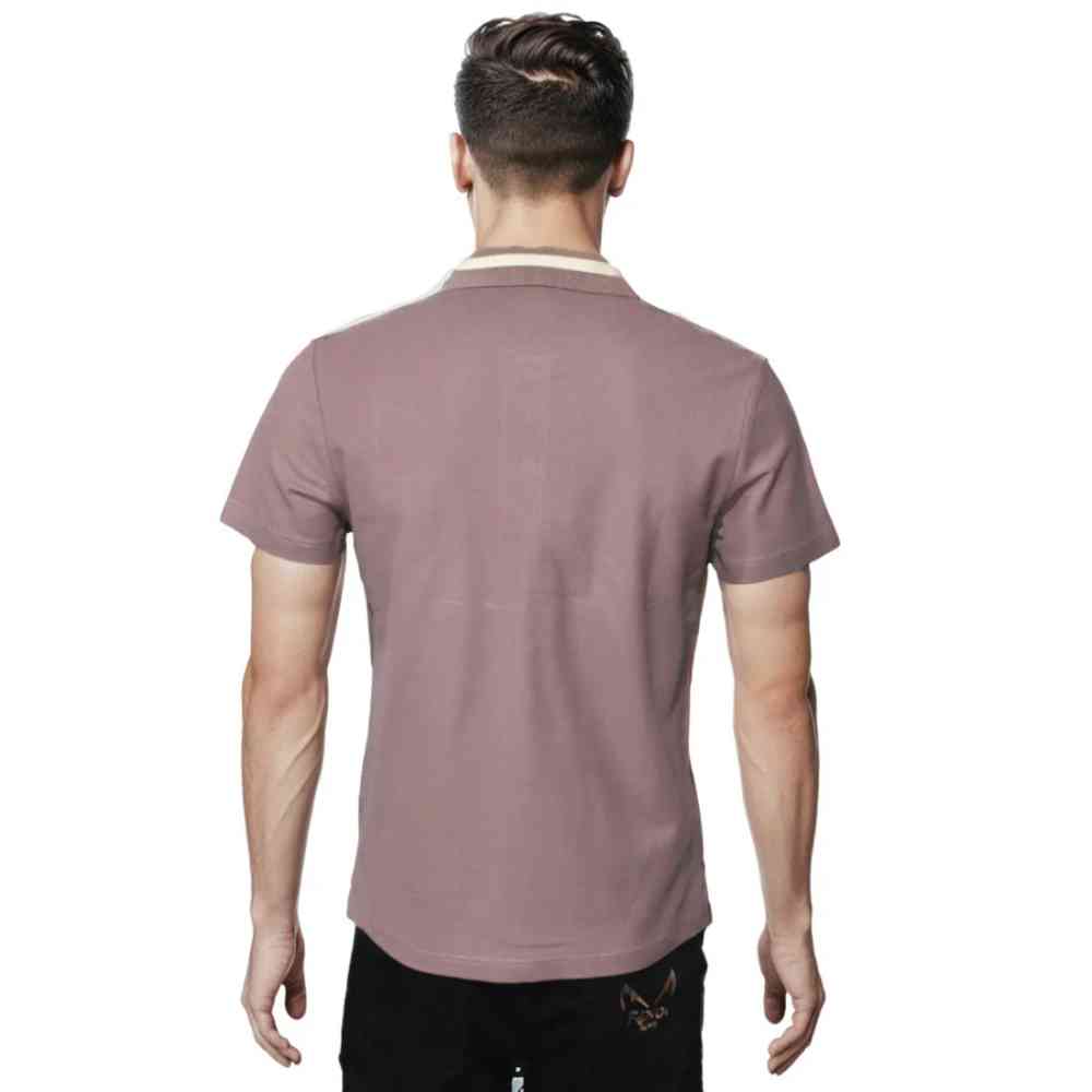 Salvatore Ferragamo Embroidered logo Red Wood Polo T-shirt-1