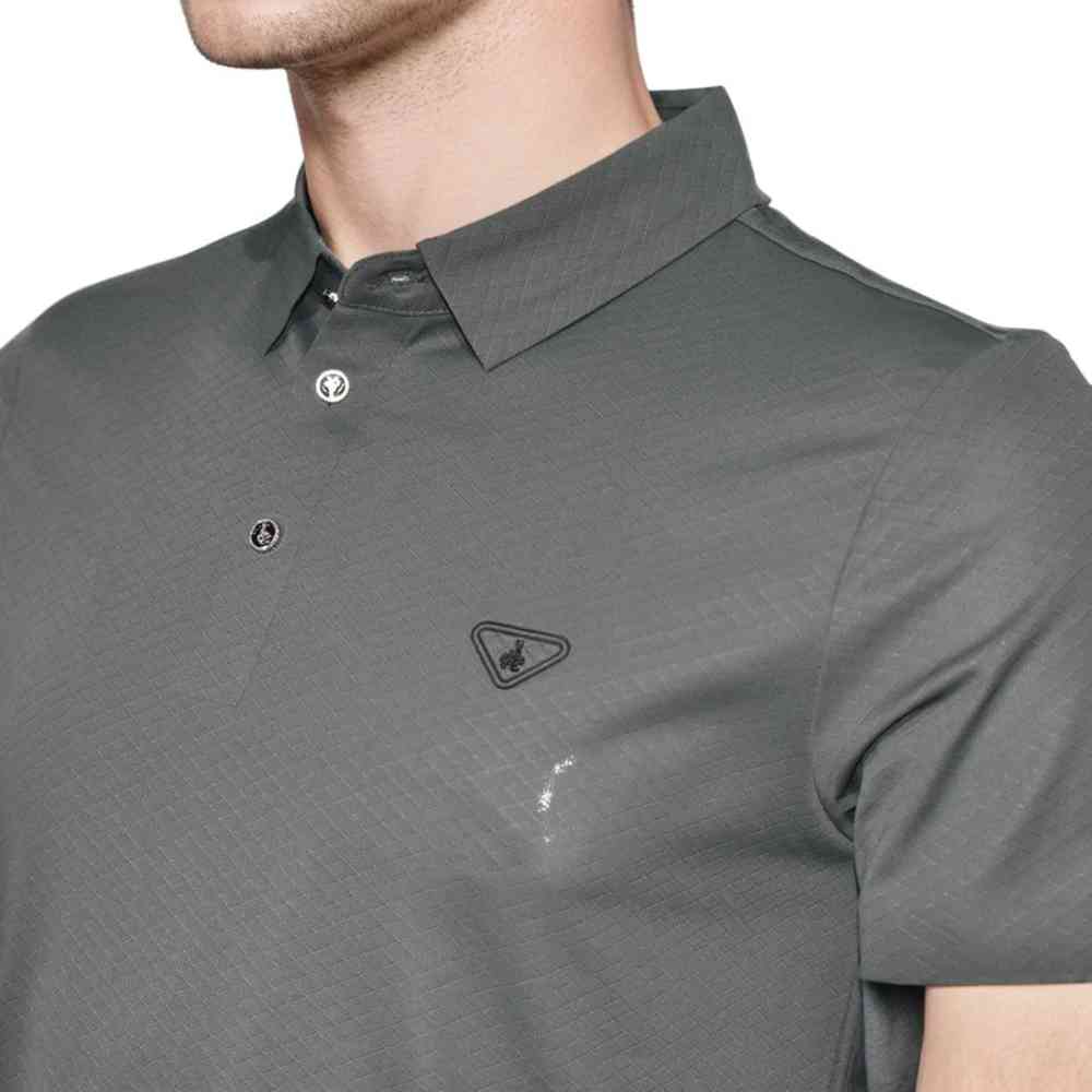 Prada Dark Green Premium Regular Fit Polo T-shirt-thumb-2