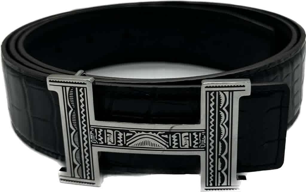 Hermes Black Premium Quality Leather Belt-2
