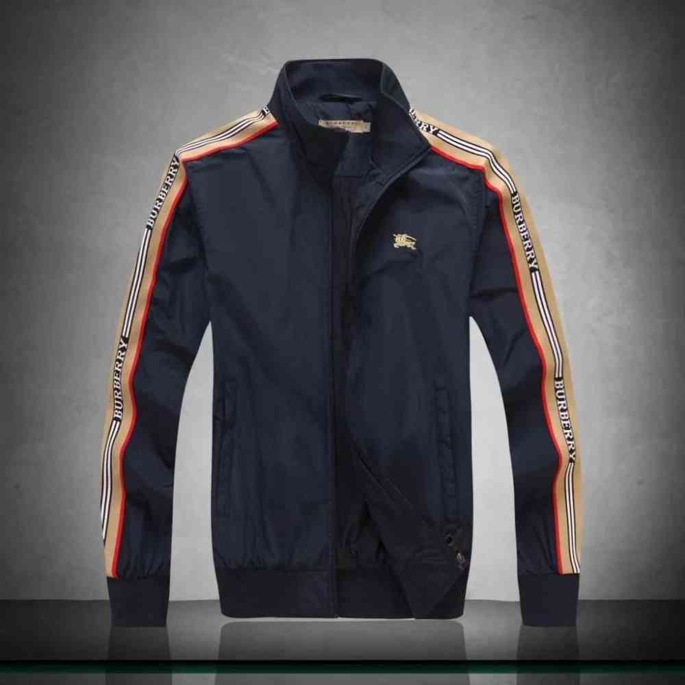 Blue Burberry Black Premium Quality Jacket