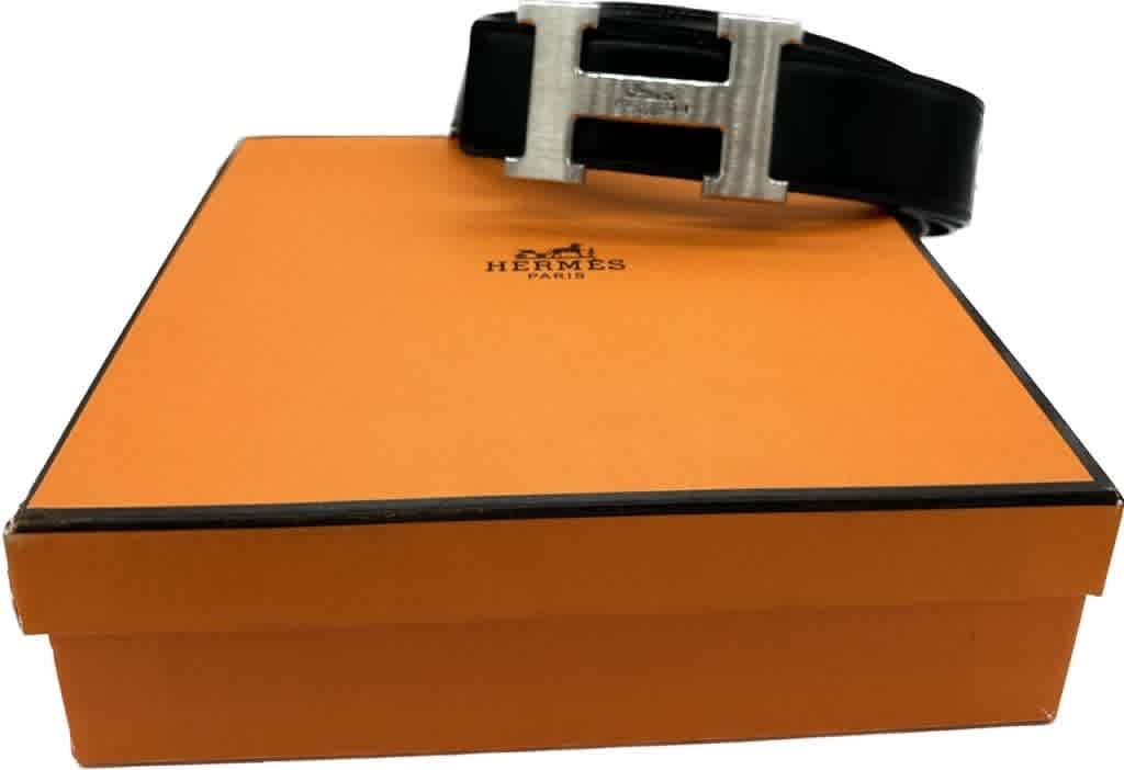 Hermes Black Premium Quality Belt-thumb-2