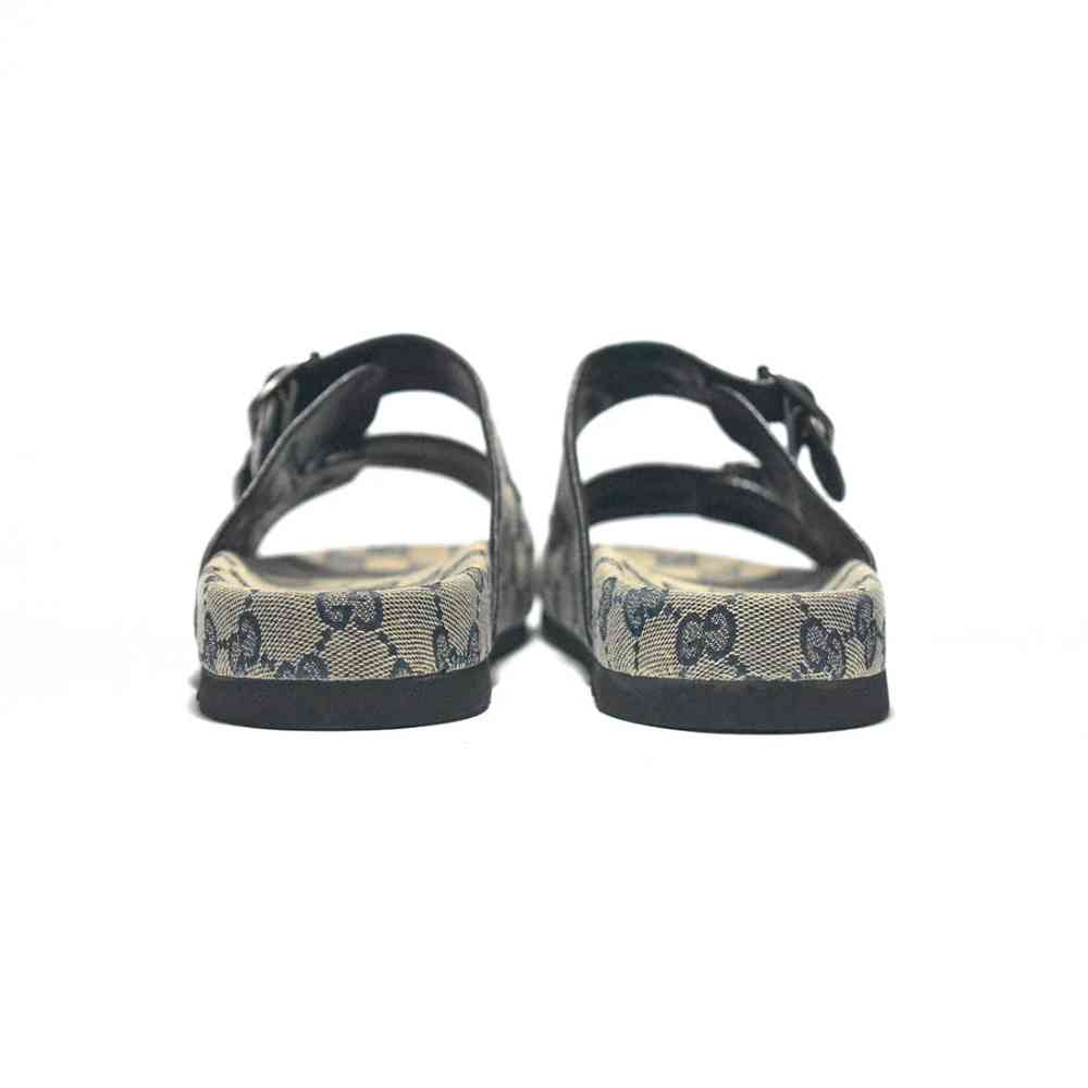 Gucci GG Canvas Cream & Black Mens Flip-flops-thumb-5