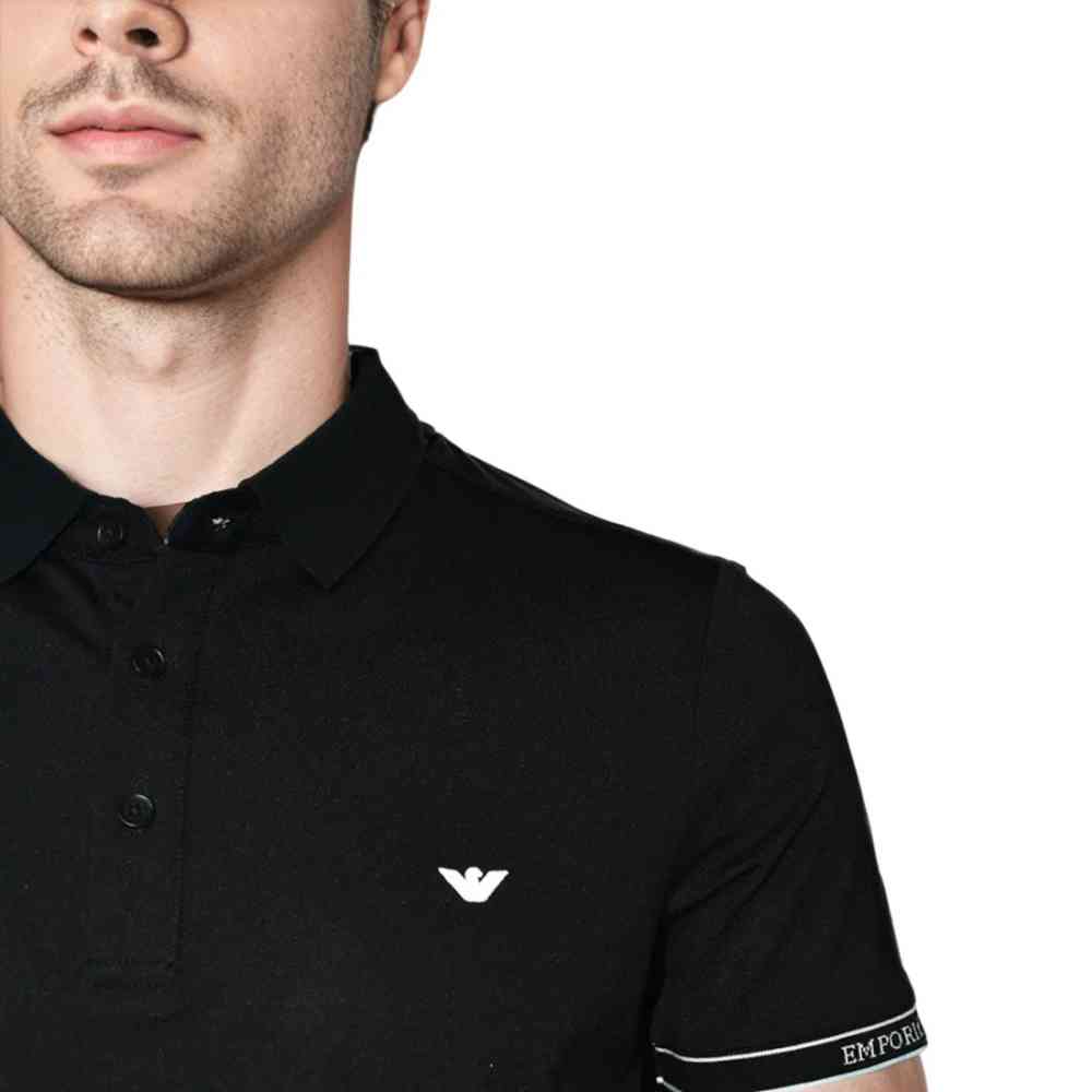 Emporio Armani Embossed logo Black Premium T-shirt-4