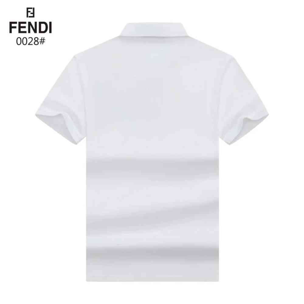 Fendi Embroidered logo White Premium Quality T-shirt-7